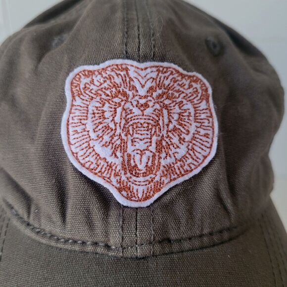 Lucky Brand Bear Head Patch Baseball Cap Hat Distressed One Size FLAW - Picture 7 of 13
